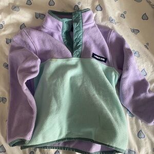Lands' End Kids' Lavender and Mint Fleece Pullover size 4-5 xs
